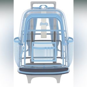 Clear Backpack Rolling Backpack Double Handle Luggage/school/daily use